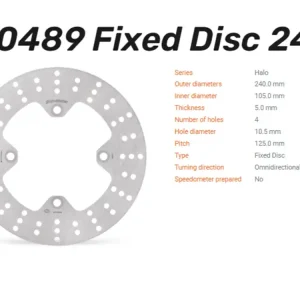 Kostenfreie Lieferung Moto-Master Bremsscheibe Halo hinten passend für Cagiva / Honda - 110489