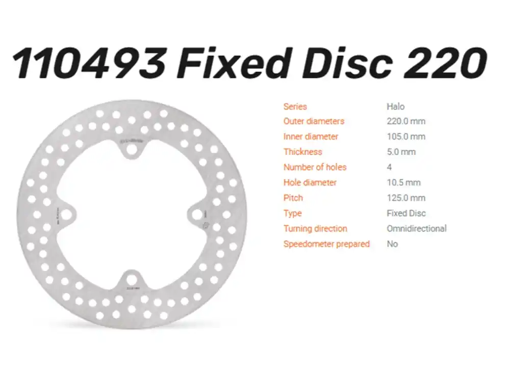 Kracherpreis Moto-Master Bremsscheibe Halo hinten passend für Honda CBR 1000 RR Fireblade / SP - 110493