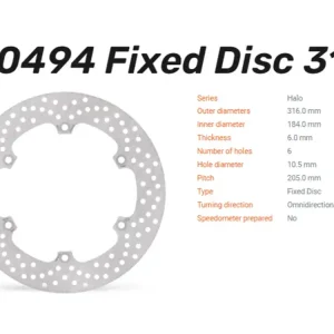 Kostenfreie Lieferung Moto-Master Bremsscheibe Halo hinten passend für Honda CTX 1300 / ST 1300 Pan European - 110494