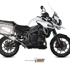 MIVV Speed Edge Edelstahl Endschalldämpfer passend für Triumph Tiger Explorer 1200 Echt