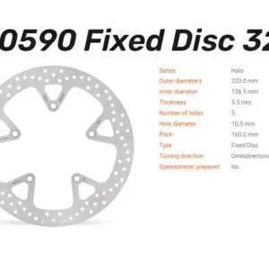 Moto-Master Bremsscheibe Halo hinten passend für BMW K 1600 B / GT / GTL - 110590 Neue Ware