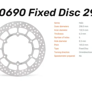 Moto-Master Bremsscheibe Halo hinten passend für Yamaha SCR 950 / XV 950 R - 110690 Schnäppchen