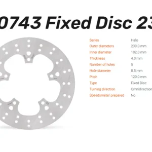 Moto-Master Bremsscheibe Halo hinten passend für Yamaha YZF-R 125 - 110743 Günstig