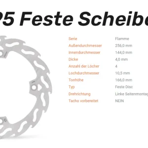 Moto-Master Bremsscheibe Flame vorne passend für Honda - 110395 Nur Für Kurze Zeit