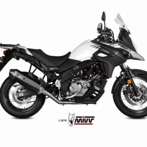 MIVV Speed Edge Black Steel Endschalldämpfer passend für Suzuki DL V-Strom 650 (2017–2023) Direkt Vom Hersteller