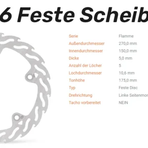 Moto-Master Bremsscheibe Flame vorne passend für BMW - 110546 Angebot