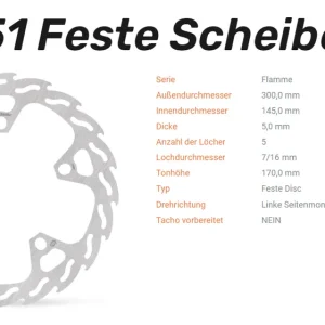 Moto-Master Bremsscheibe Flame vorne passend für Aprilia - 110551 Preiswert