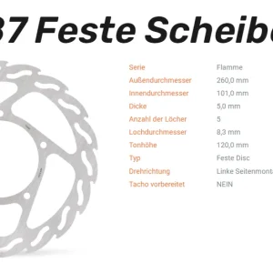 Direkt Vom Hersteller Moto-Master Bremsscheibe Flame vorne passend für Peugeot - 110587