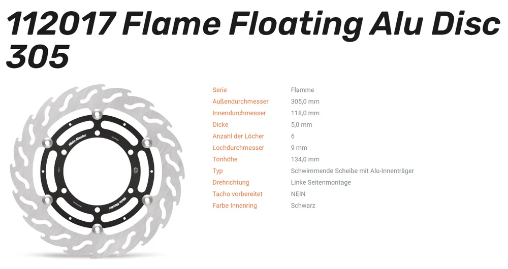 Günstig Moto-Master Bremsscheibe Floating-Alu Offset Halo-Serie passend für BMW - 112017