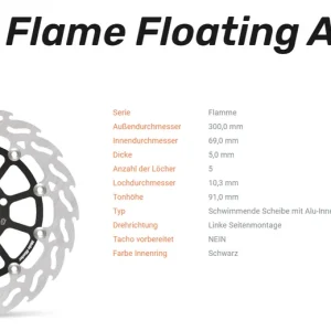Moto-Master Bremsscheibe Floating-Alu Offset Halo-Serie passend für Suzuki - 112019 Expressversand
