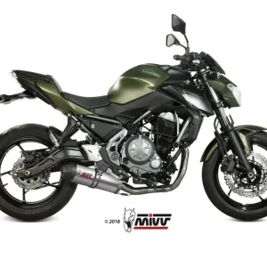 MIVV Komplettanlage Oval Titan passend für Kawasaki Z650 & Ninja 650 17-23 Zertifiziert