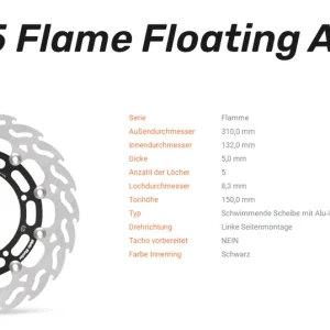 Moto-Master Bremsscheibe Floating-Alu Offset Halo-Serie passend für Yamaha - 112045 Top-Preis