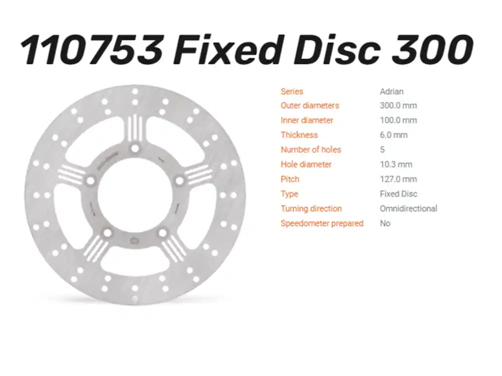 Moto-Master Bremsscheibe Adrian hinten passend für Harley Davidson - 110753 Sale