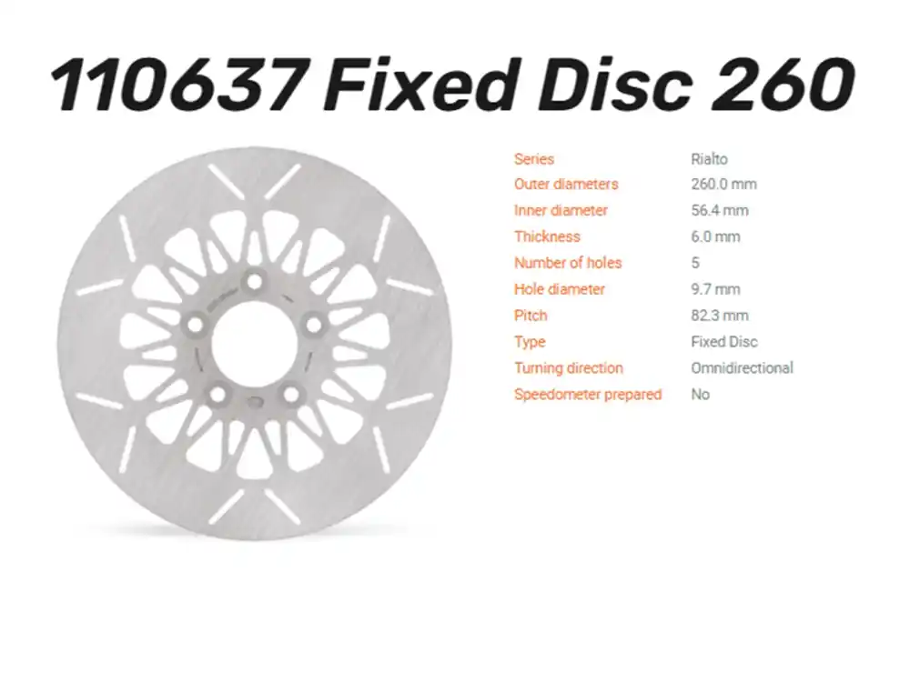 Moto-Master Bremsscheibe Rialto hinten passend für Harley Davidson XL 883 / 1200 - 110637 Must-Have