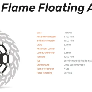 Neue Kollektion Moto-Master Bremsscheibe Floating-Alu Offset Halo-Serie passend für Suzuki - 112068