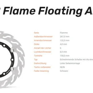 Moto-Master Bremsscheibe Floating-Alu Offset Halo-Serie passend für Yamaha - 112112 Kostenfreie Lieferung