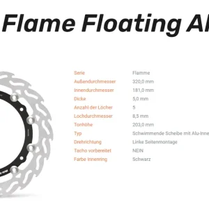 Moto-Master Bremsscheibe Floating-Alu Offset Halo-Serie passend für BMW / Husqvarna - 112117 Günstig