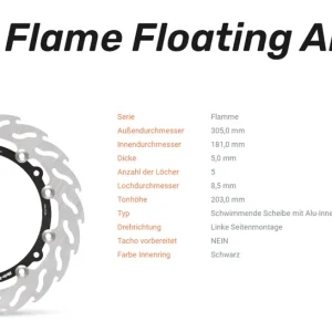 Moto-Master Bremsscheibe Floating-Alu Offset Halo-Serie passend für BMW - 112119 Sonderangebot