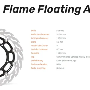 Preisknaller Moto-Master Bremsscheibe Floating-Alu Offset Halo-Serie passend für Yamaha - 112148