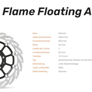 Moto-Master Bremsscheibe Floating-Alu Offset Halo-Serie passend für MV Agusta - 112179 Ausverkauf