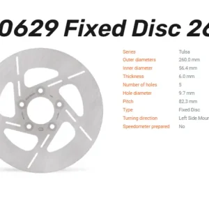 Moto-Master Bremsscheibe Tulsa hinten passend für Harley Davidson XL 883 / 1200 - 110629 Zertifiziert