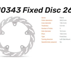 Billig Moto-Master Bremsscheibe Flame hinten passend für BMW / Husqvarna Nuda 900 - 110343