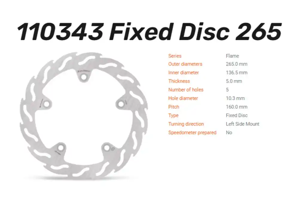 Billig Moto-Master Bremsscheibe Flame hinten passend für BMW / Husqvarna Nuda 900 - 110343