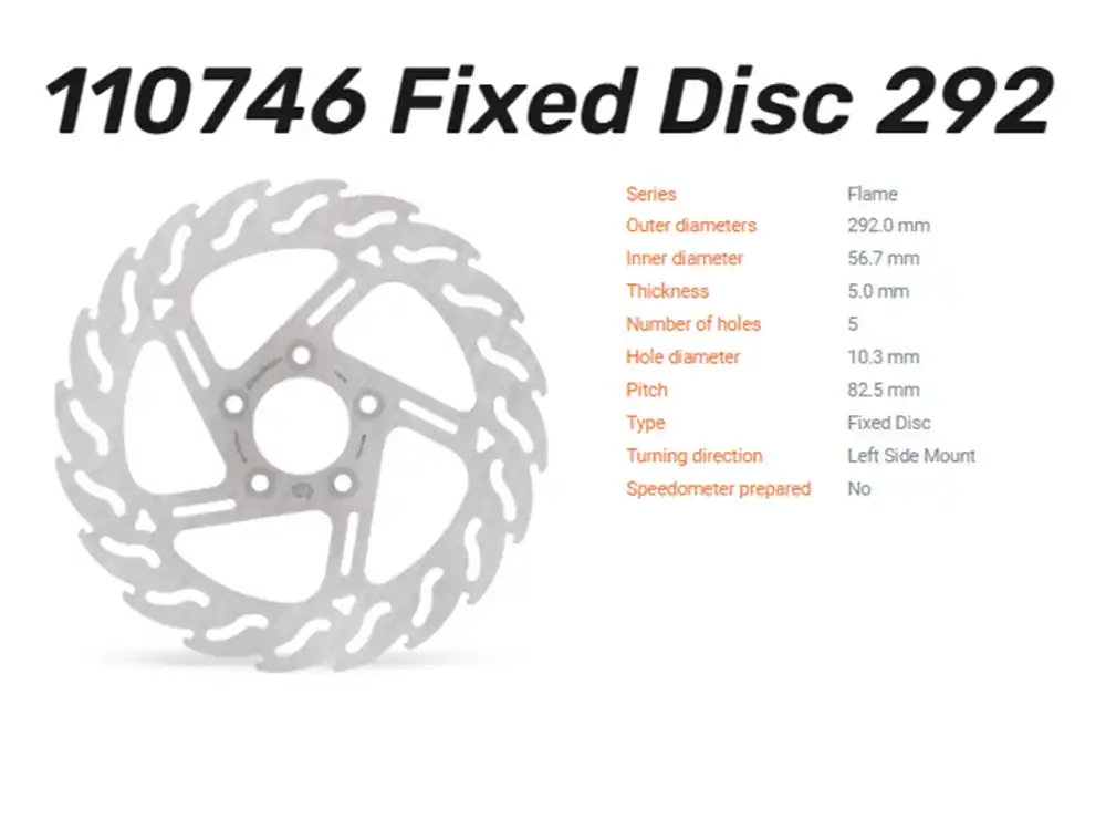 Highlight Moto-Master Bremsscheibe Flame hinten passend für Harley Davidson XL 883 / 1200 - 110746