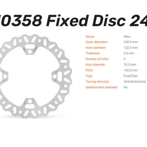 Moto-Master Bremsscheibe Nitro hinten passend für Suzuki RM-Z 250 / 450 / RMX 450 - 110358 Schneller Versand
