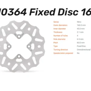 Moto-Master Bremsscheibe Nitro hinten passend für Gas Gas MC / Husqvarna TC / KTM SX 65 - 110364 Kostenloser Rückversand