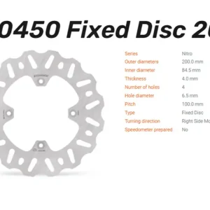 Echt Moto-Master Bremsscheibe Nitro hinten passend für Suzuki RM 85 / L - 110450