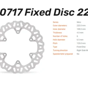 Billig Moto-Master Bremsscheibe Nitro hinten passend für Gas Gas / Rieju - 110717