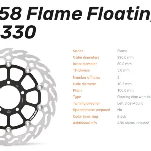 Moto-Master Bremsscheibe Floating-Alu Offset Halo-Serie passend für Kawasaki - 112258 Top-Seller