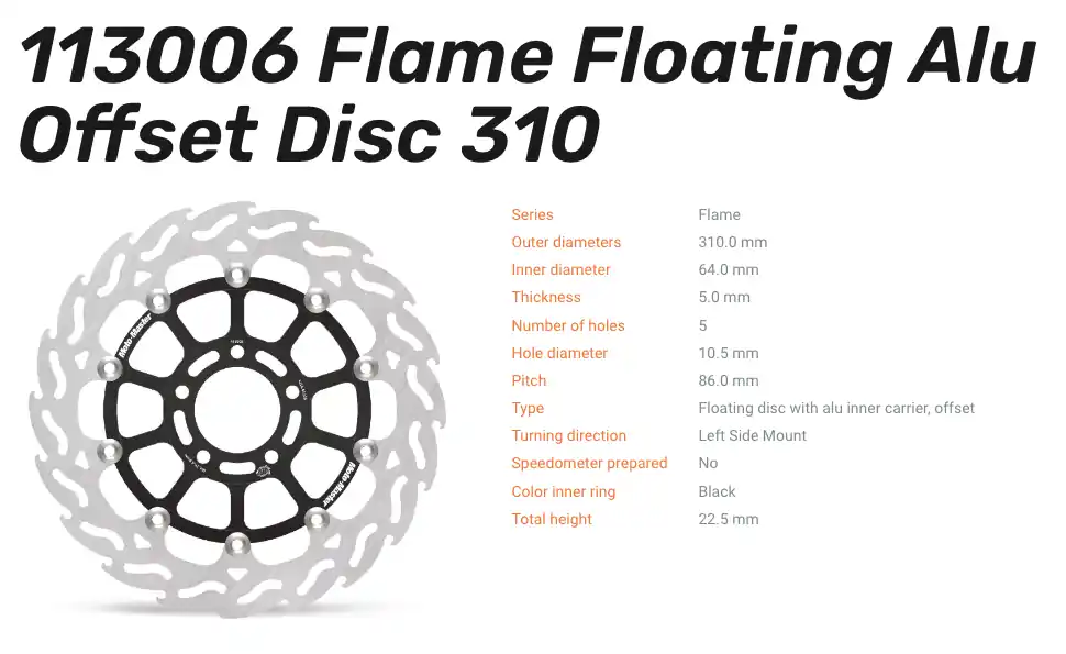 Moto-Master Bremsscheibe Floating-Alu Offset Halo-Serie passend für Suzuki - 113006 Neuheit