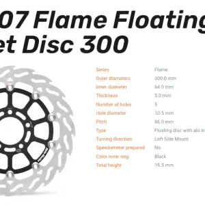 Moto-Master Bremsscheibe Floating-Alu Offset Halo-Serie passend für Suzuki - 113007 Versand Am Gleichen Tag