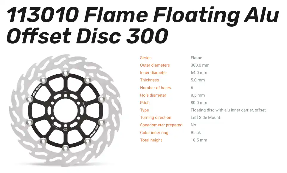 Rabatt Moto-Master Bremsscheibe Floating-Alu Offset Halo-Serie passend für Ducati/Indian /Yamaha - 11301