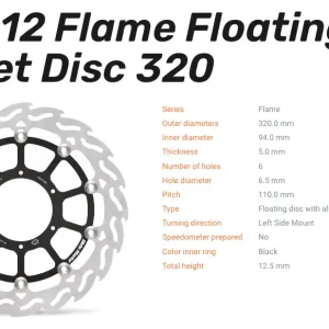 Moto-Master Bremsscheibe Floating-Alu Offset Halo-Serie passend für Honda - 113012 Beliebt