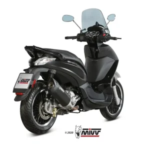 MIVV MOVER Edelstahl Schwarz Endschalldämpfer passend für Vespa GTS 300 2008–2020 Kostenloser Rückversand