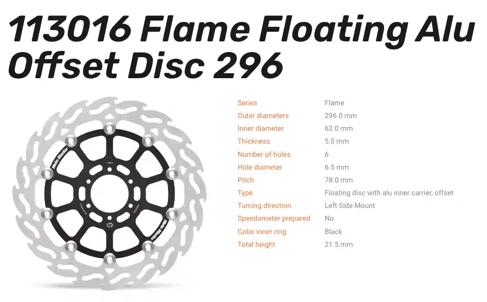 Sichere Zahlung Moto-Master Bremsscheibe Floating-Alu Offset Halo-Serie passend für Honda - 113016