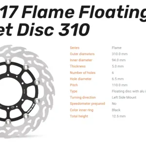 Moto-Master Bremsscheibe Floating-Alu Offset Halo-Serie passend für Honda - 113017 Schnäppchen