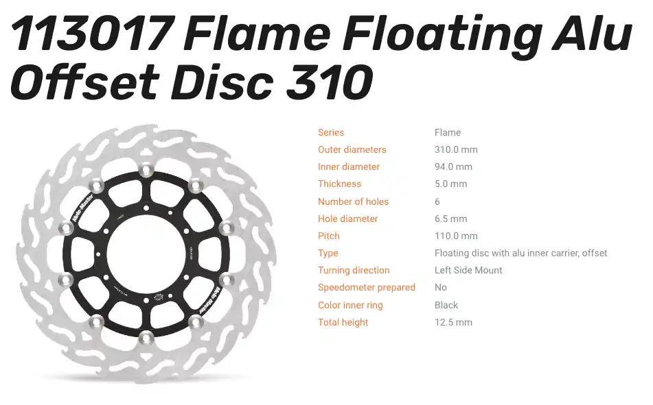 Moto-Master Bremsscheibe Floating-Alu Offset Halo-Serie passend für Honda - 113017 Schnäppchen