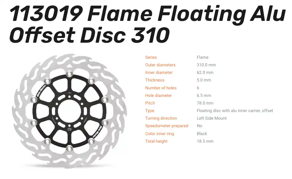 Moto-Master Bremsscheibe Floating-Alu Offset Halo-Serie passend für Honda - 113019 Nur Heute