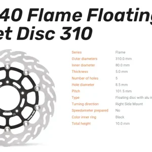 Geprüft Moto-Master Bremsscheibe Floating-Alu Offset Halo-Serie passend für MV Agusta - 113040