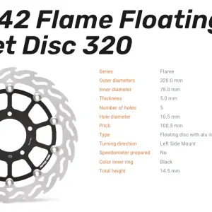 Direktkauf Moto-Master Bremsscheibe Floating-Alu Offset Halo-Serie passend für Triumph - 113042