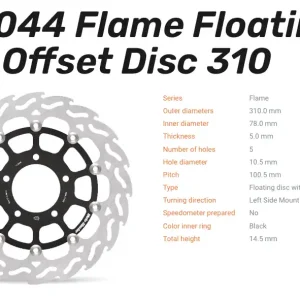 Direkt Vom Hersteller Moto-Master Bremsscheibe Floating-Alu Offset Halo-Serie passend für Triumph - 113044