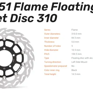 Moto-Master Bremsscheibe Floating-Alu Offset Halo-Serie passend für Triumph - 113051 Jetzt Kaufen