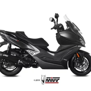 MIVV MOVER Edelstahl Schwarz mit Kat passend für KYMCO XCITING 400i S 2019-2020 Wochenendangebot