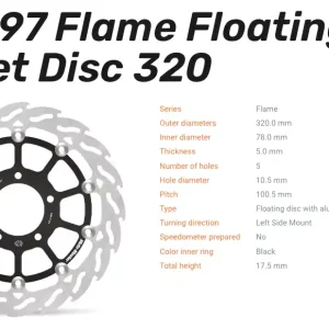 Moto-Master Bremsscheibe Floating-Alu Offset Halo-Serie passend für Triumph - 113097 Nur Heute