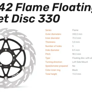 Moto-Master Bremsscheibe Floating-Alu Offset Halo-Serie passend für Ducati - 113142 Top-Seller