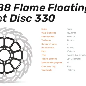 Letzte Chance Moto-Master Bremsscheibe Floating-Alu Offset Halo-Serie passend für Aprilia - 113188